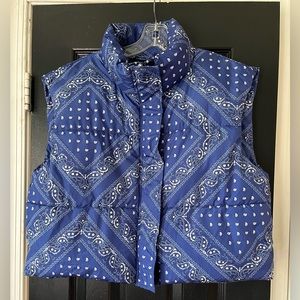 Missguided Vest in Blue Bandana Print